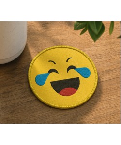 Laughing Tears Smiley Face In The Hoop Embroidery Design 4x4