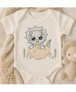 Baby dinosaur Embroidery Design