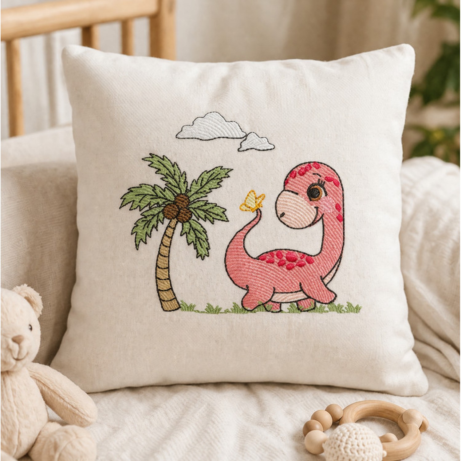 Baby Dinosaur Embroidery Design