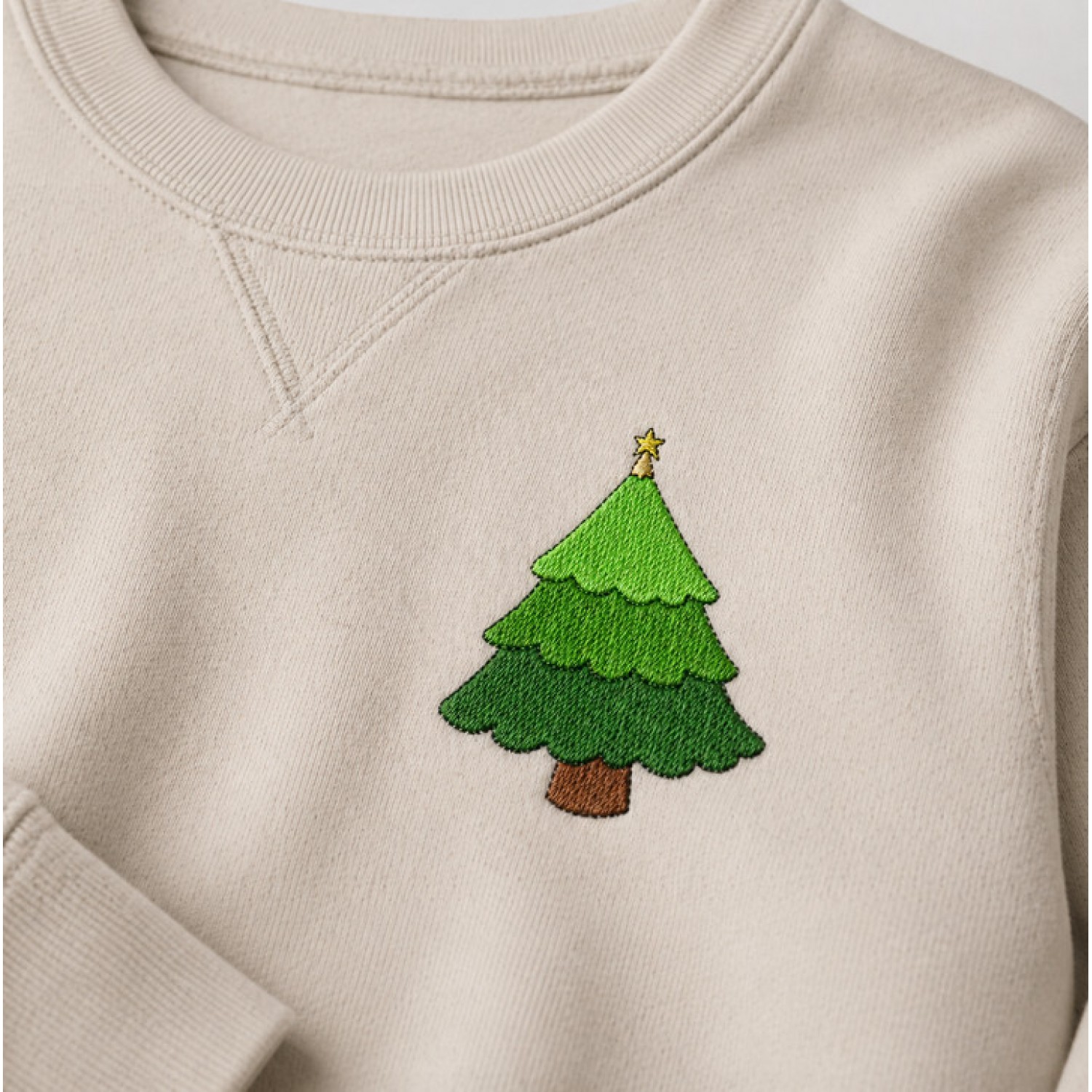 Cute Christmas Tree Embroidery Design