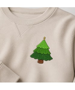 Cute Christmas Tree Embroidery Design