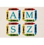 Back to School Crayon Alphabet Embroidery Bundle A-Z | 26 Monogram Designs | 4x4 Hoop