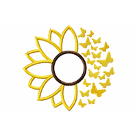 Sunflower butterflies Embroidery Design Sunflower butterflies Embroidery Design