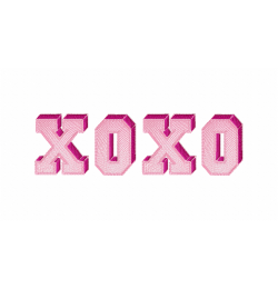 Xoxo Embroidery Design 3 Sizes