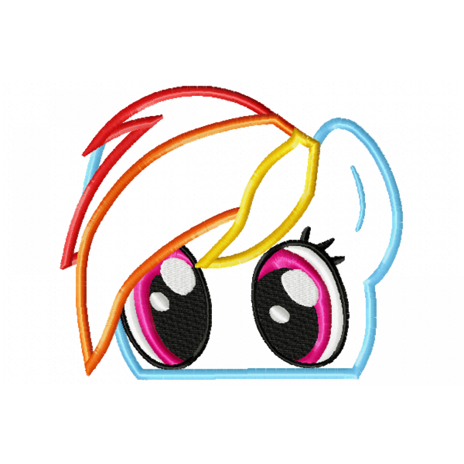 Cute Cartoon Pony Embroidery Design