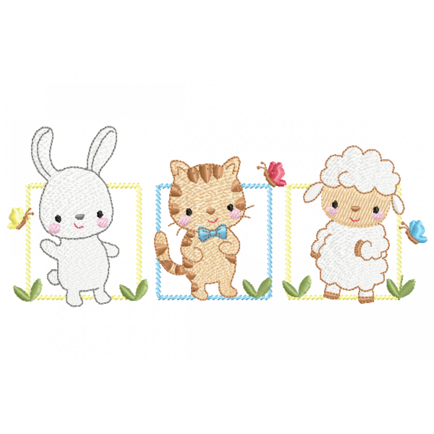 Little Friends Embroidery Design 2 Sizes