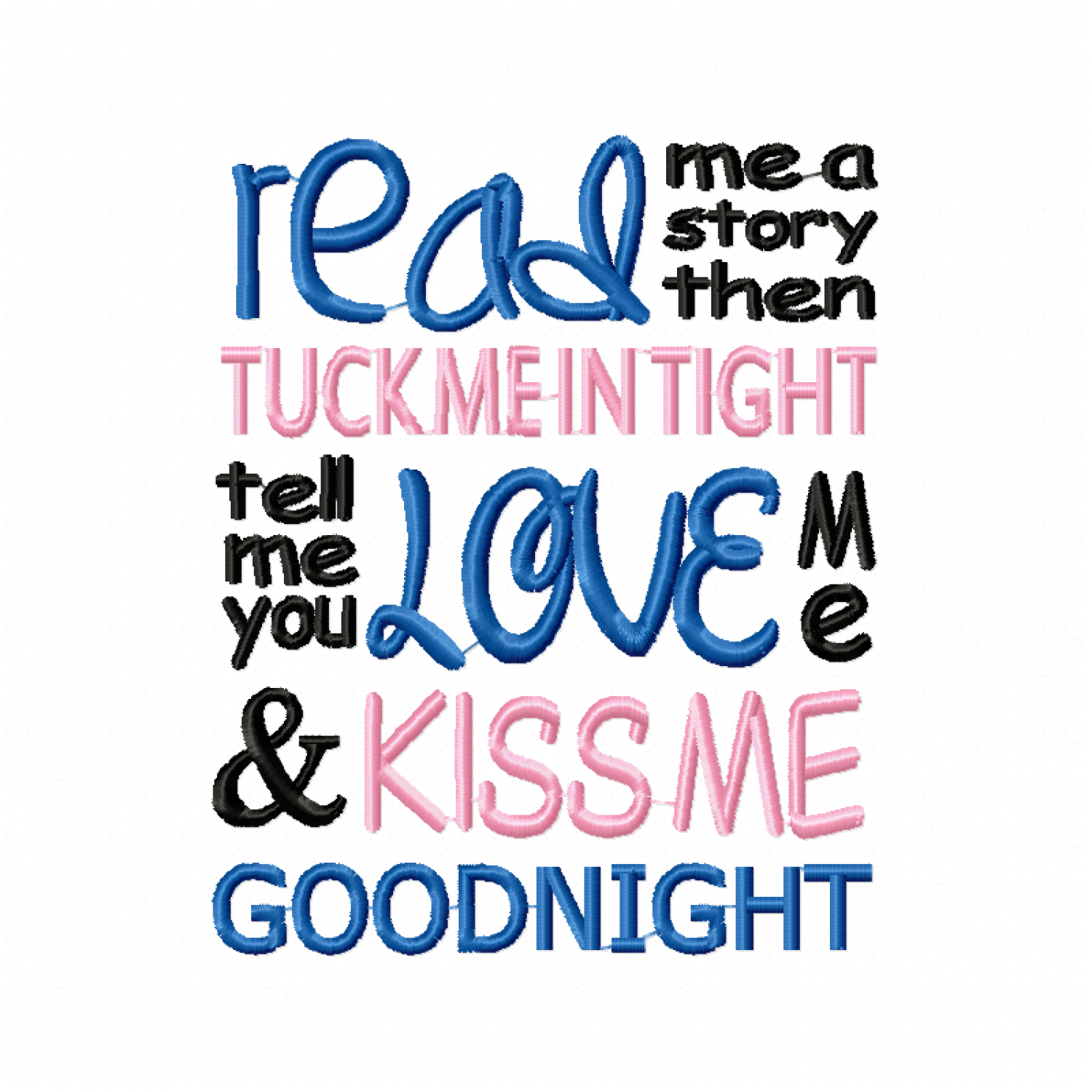 Read Me a Story Embroidery Design