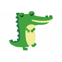 Alligator Embroidery Design
