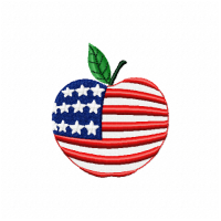 American Apple Embroidery Design