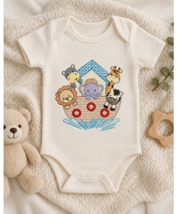 Animal Boat Adventure Embroidery Design