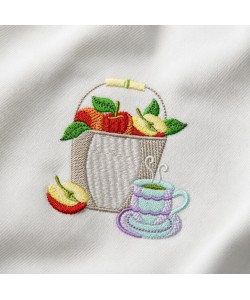 Apples Embroidery Design 4x4