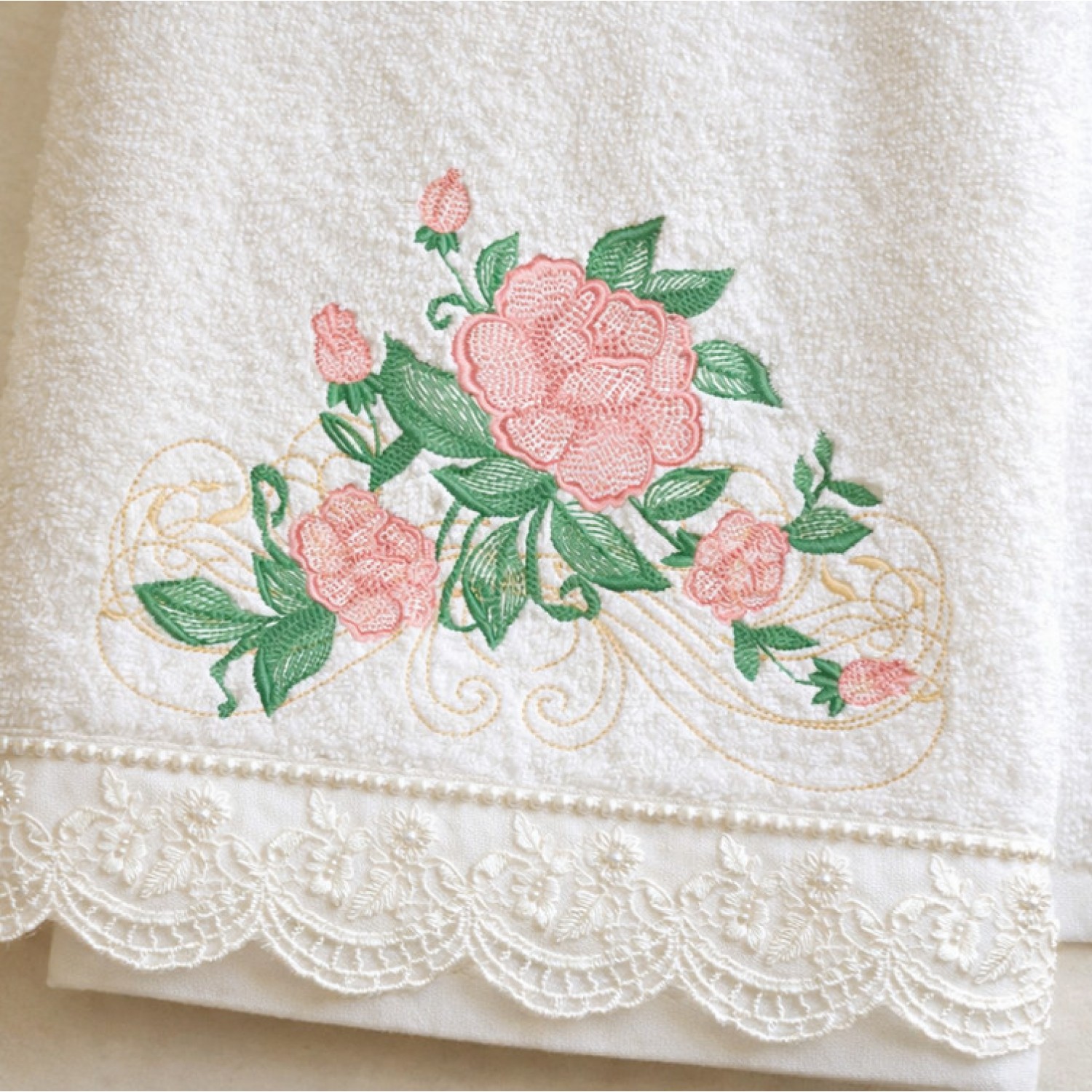 Arabian Roses Embroidery Design 5x7