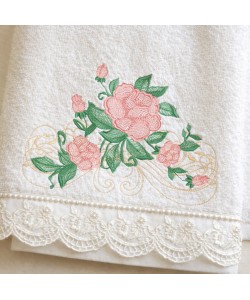 Arabian Roses Embroidery Design 5x7