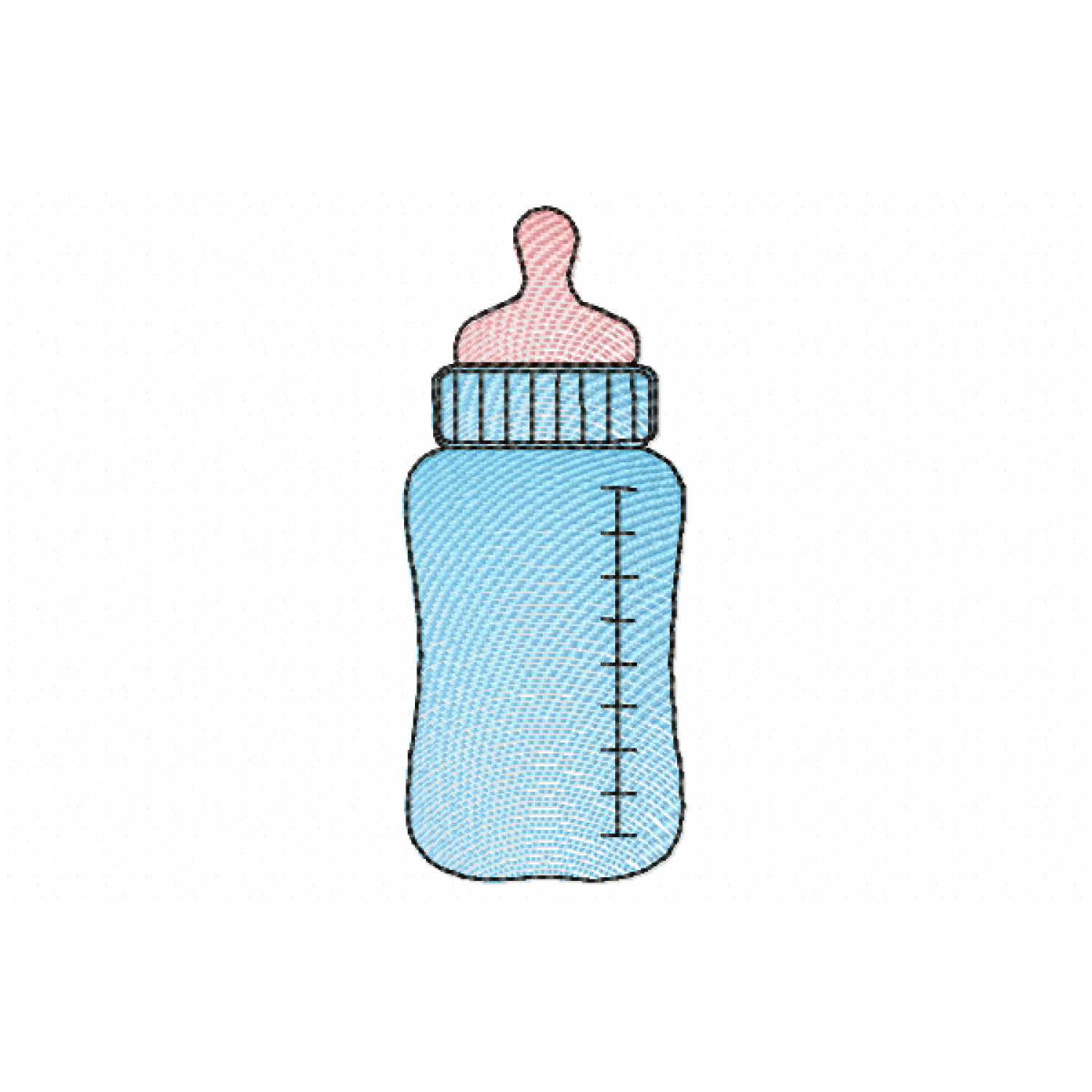 Baby Bottle Embroidery Design