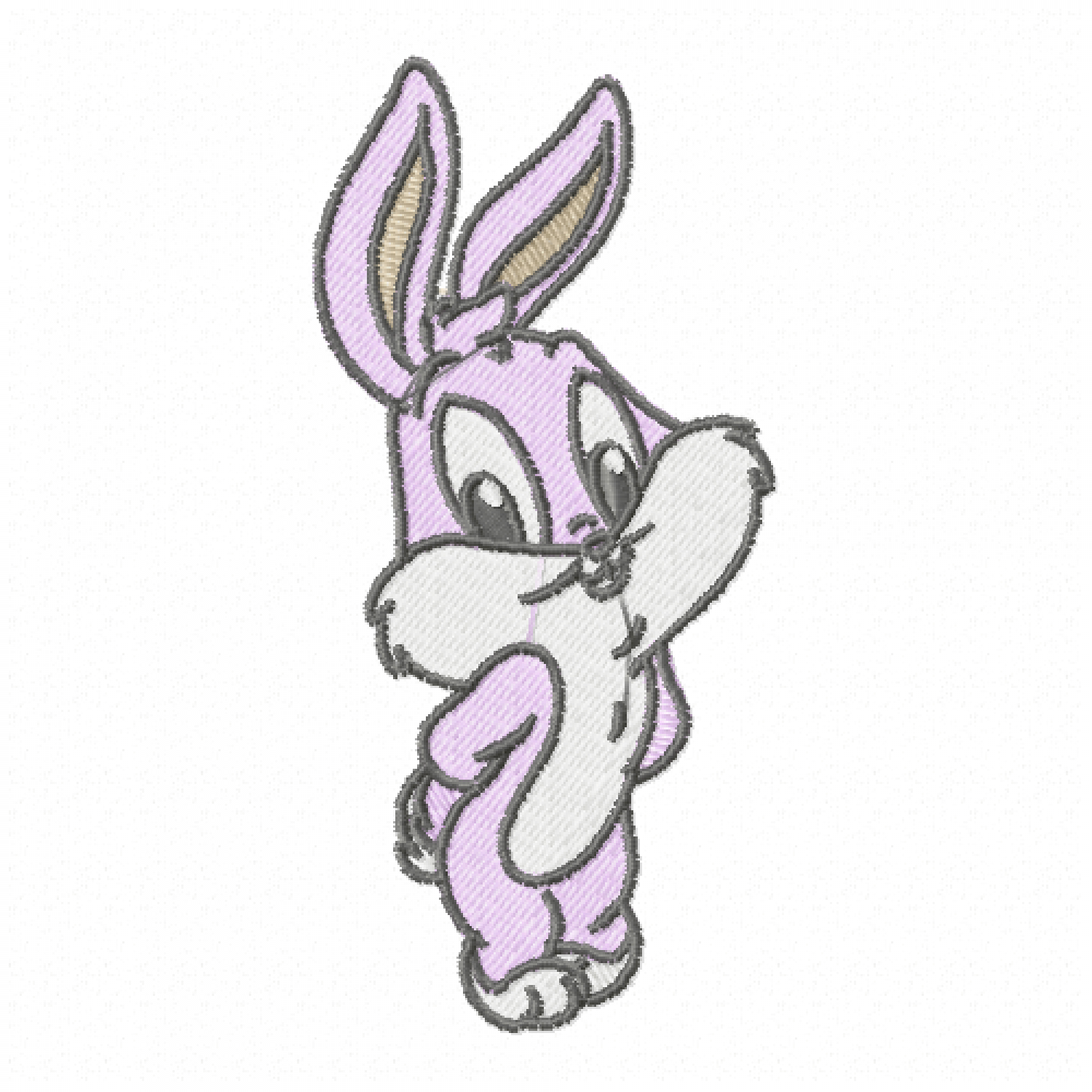 Cartoon Baby Bunny Embroidery Design