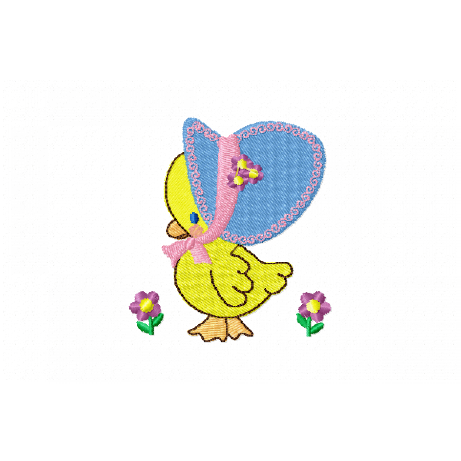 Sweet Baby Duck Embroidery Design