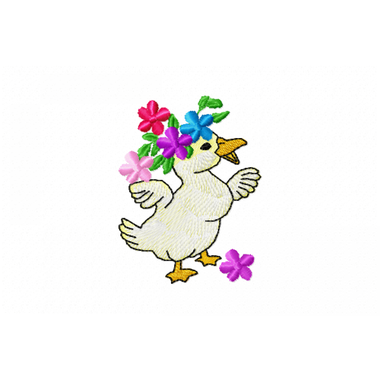 Baby Duck Embroidery Design