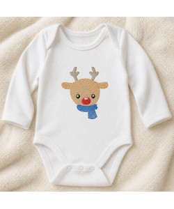 Baby Reindeer Embroidery Design 4x4