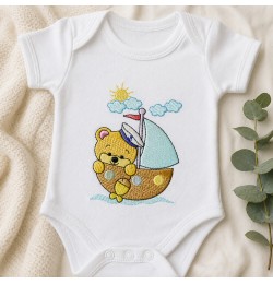 Baby Sailor Bear Embroidery Design