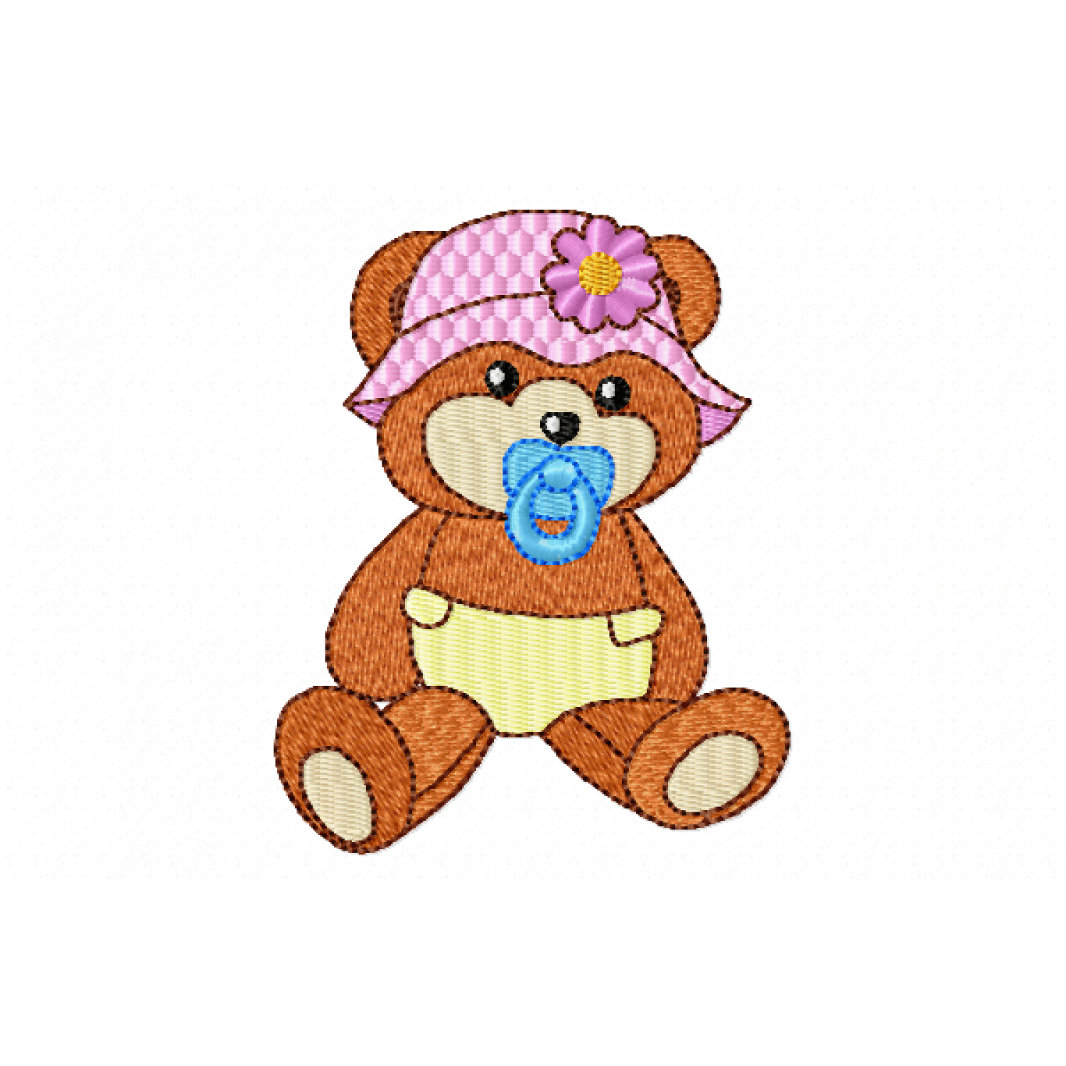 Baby bear Free Embroidery Design 4x4