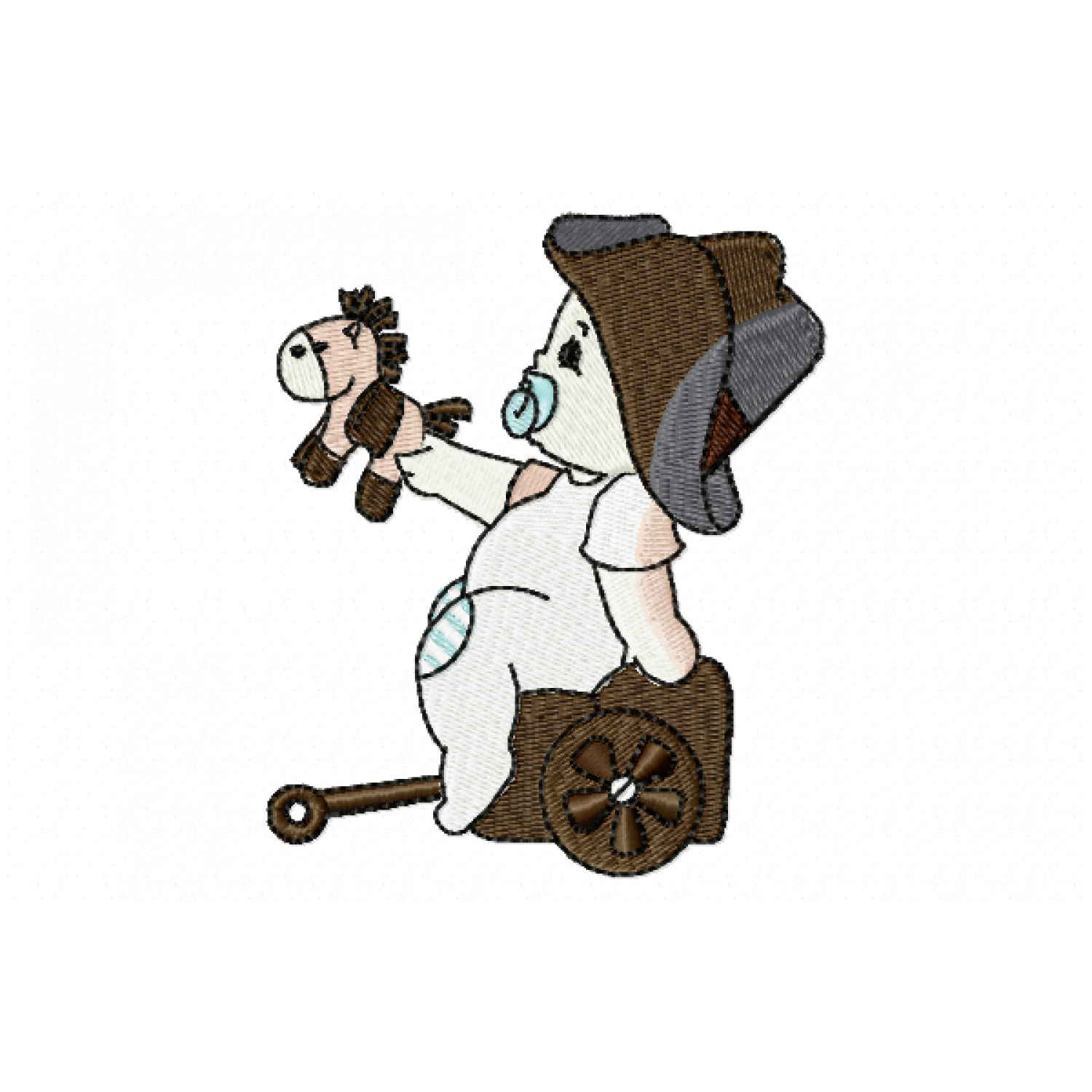 Baby cowboy Embroidery Design