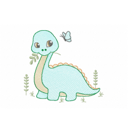 Baby dinosaur Embroidery Design Baby dinosaur Embroidery Design