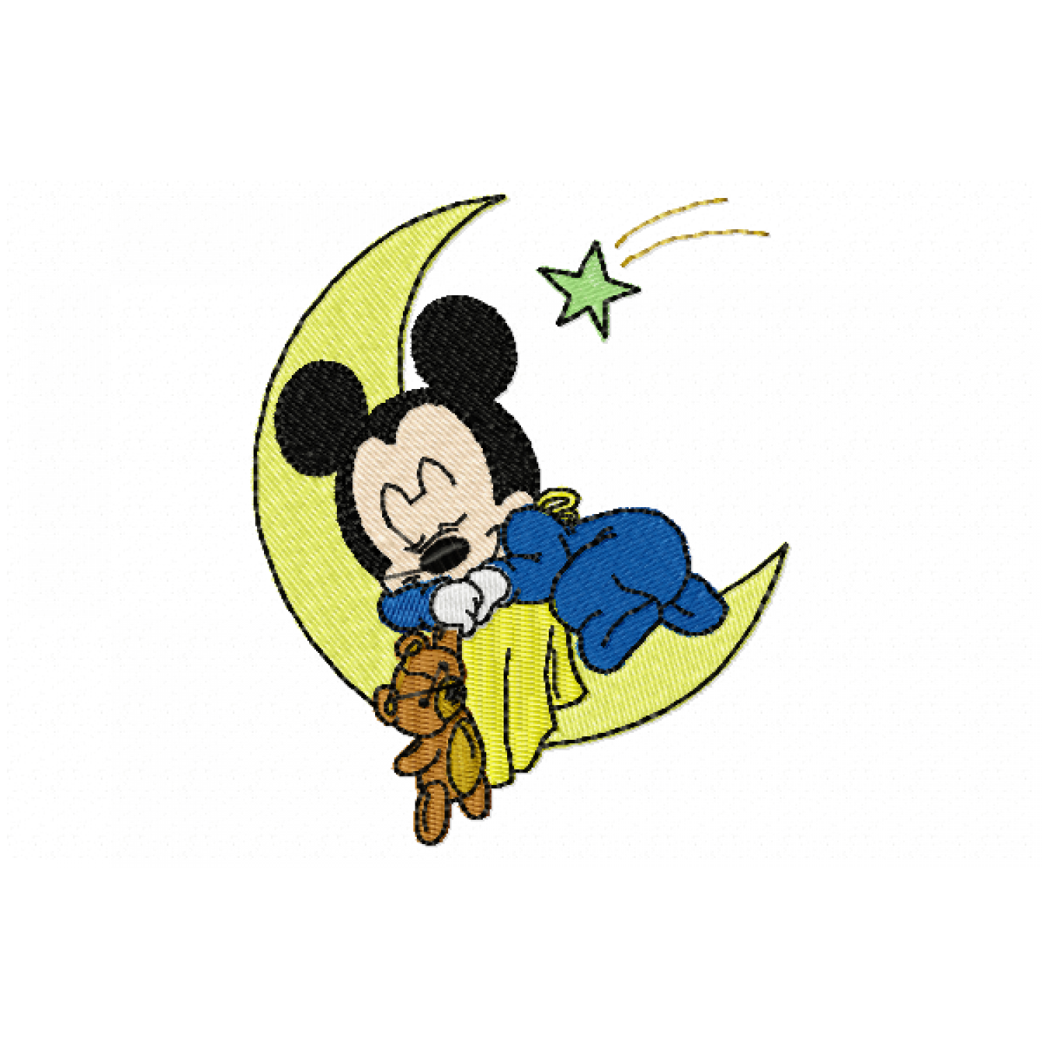 Cartoon Baby Mouse Embroidery Design