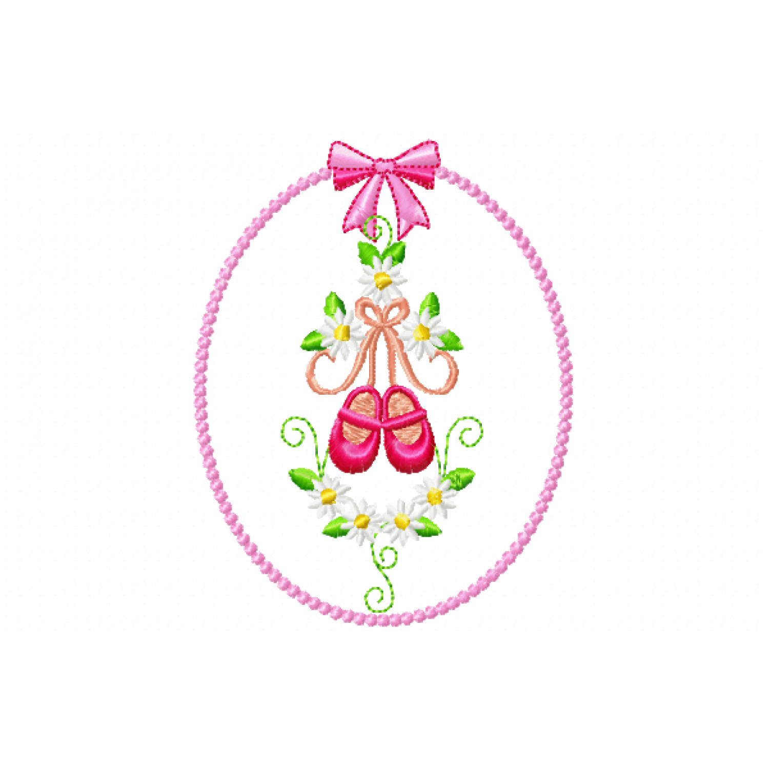 Baby shoes Embroidery Design
