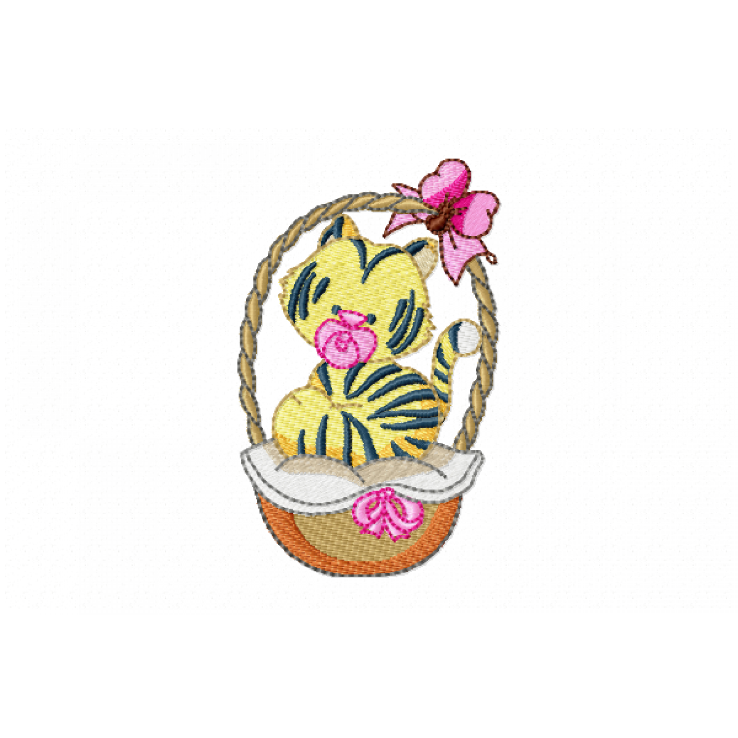 Baby tiger Embroidery Design free 4x4 PES JEF