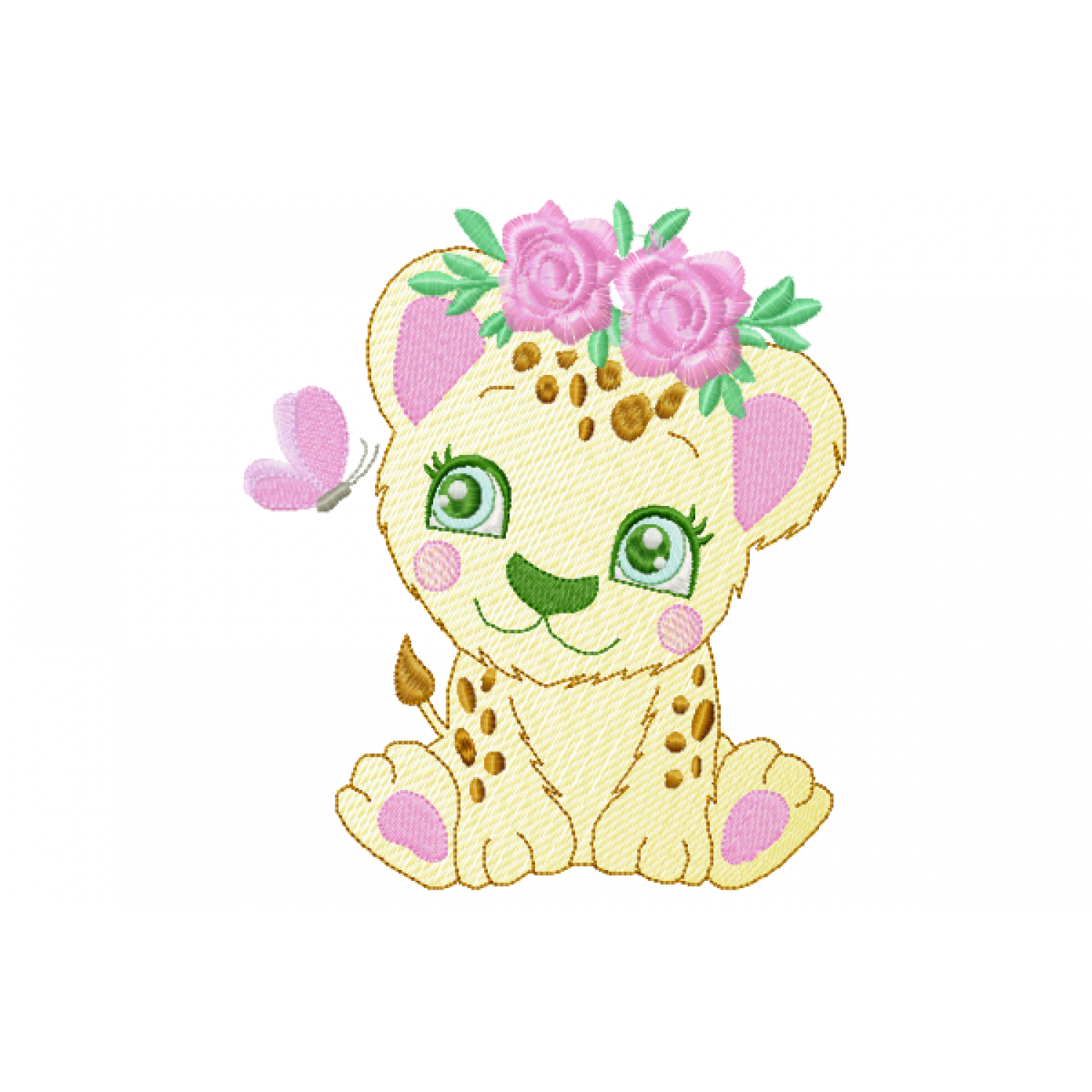 Baby tiger Embroidery Design 4 sizes