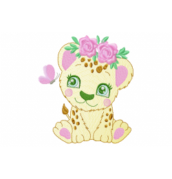 Baby tiger Embroidery Design 4 sizes