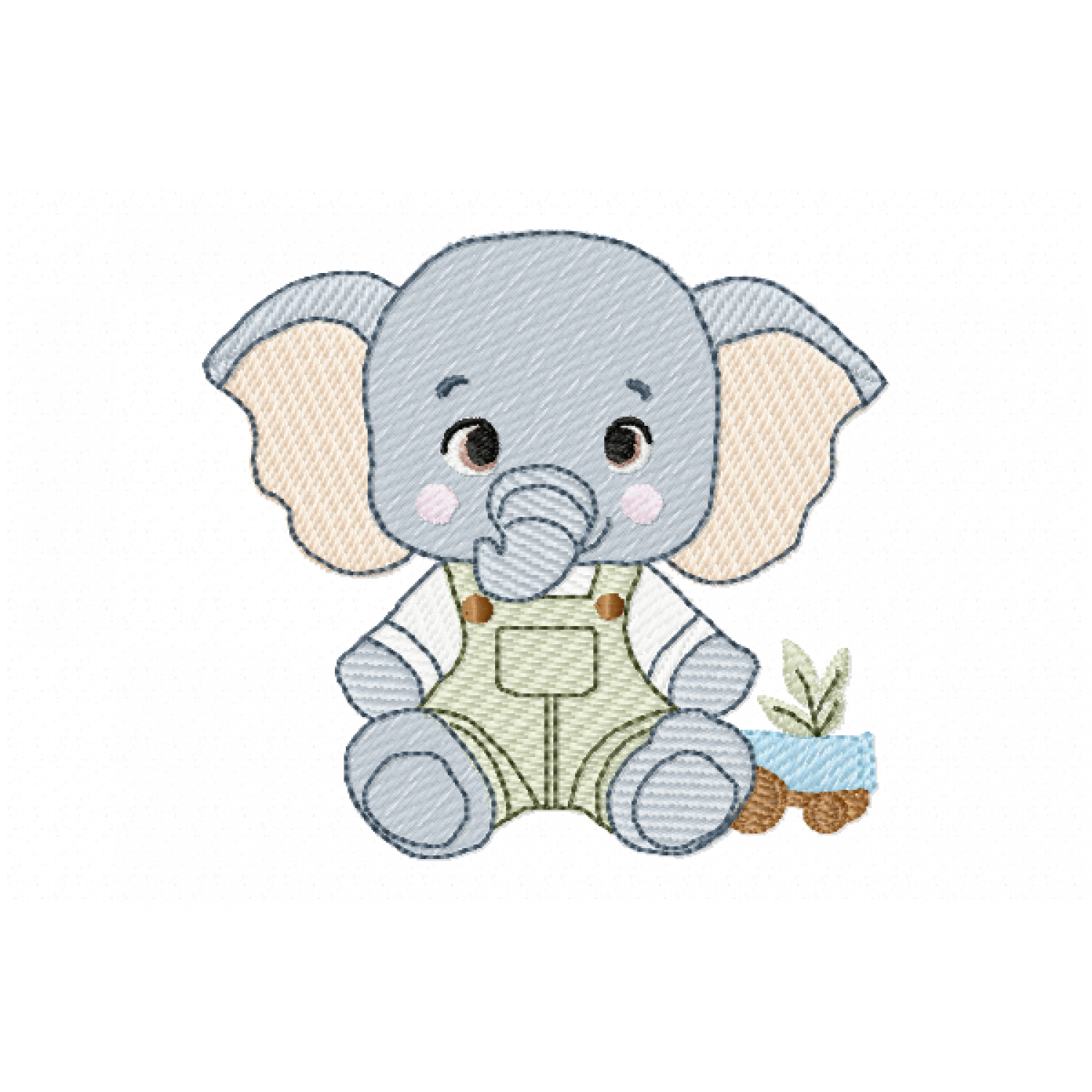 Baby Elephant Embroidery Design Free 4x4