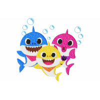 Baby Shark Embroidery Design 5X7