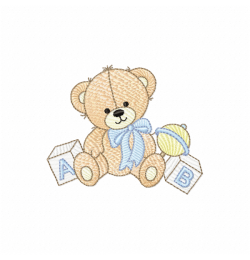 Baby Teddy Embroidery Design 4x4 Baby Teddy Embroidery Design 4x4