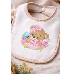 Baby Teddy Girl Embroidery Design 4X4 Baby Teddy Girl Embroidery Design 4X4