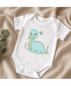 Baby Dinosaur Embroidery Design