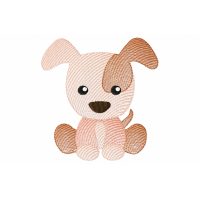 Baby dog Embroidery Design