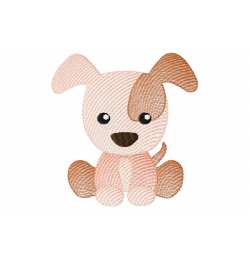 Baby dog Embroidery Design