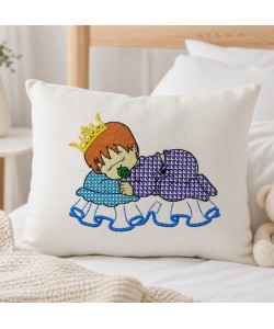 Baby King Embroidery Design