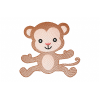 Baby monkey Embroidery Design