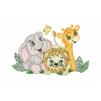 Baby safari Embroidery Design