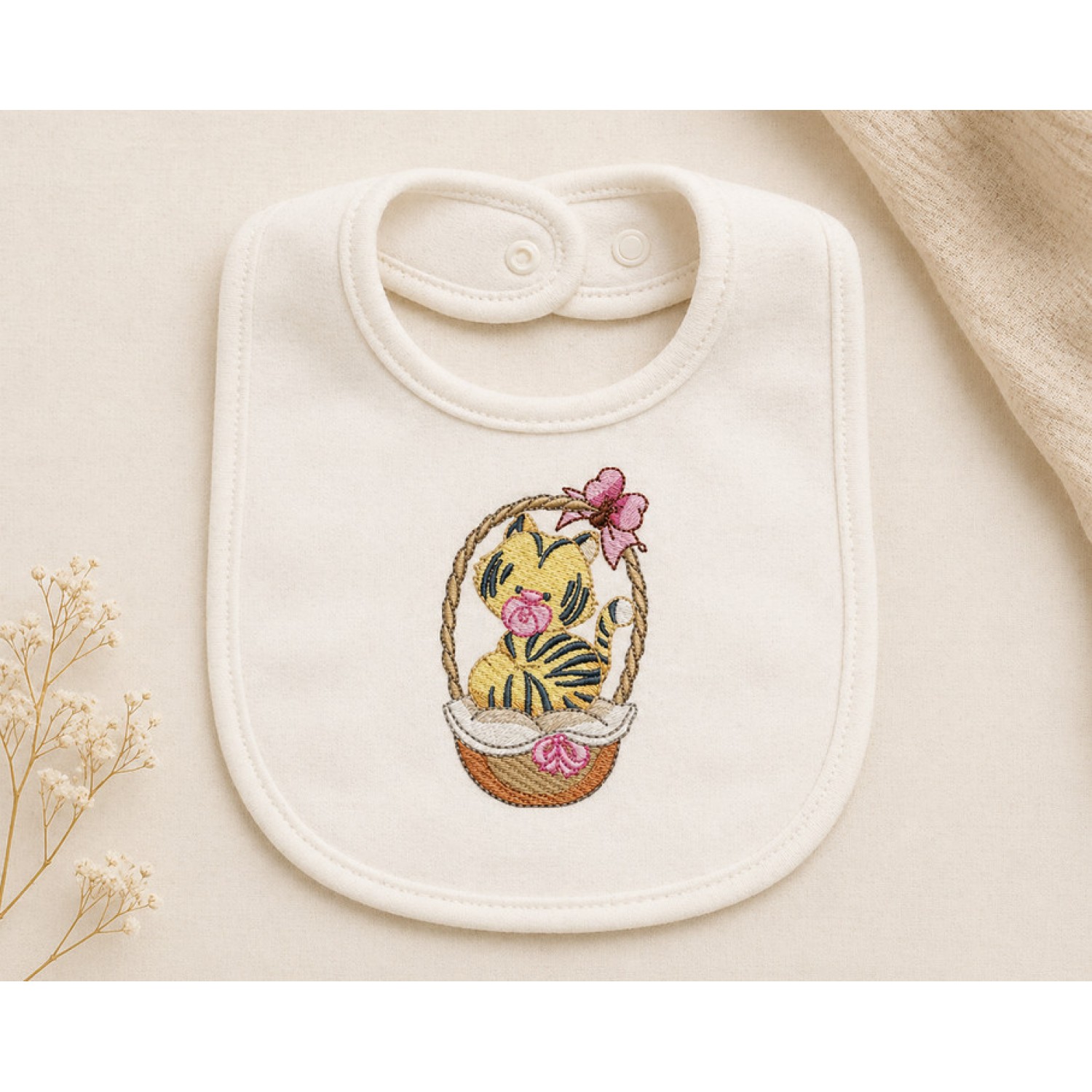 Baby Tiger Embroidery Design