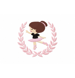 Baby Ballerina girl Embroidery Design 4x4
