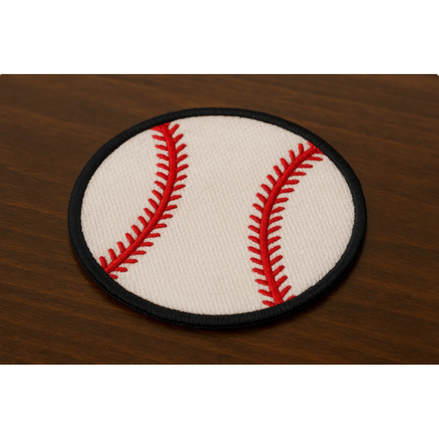Baseball Coaster in the hoop Embroidery Design 4x4