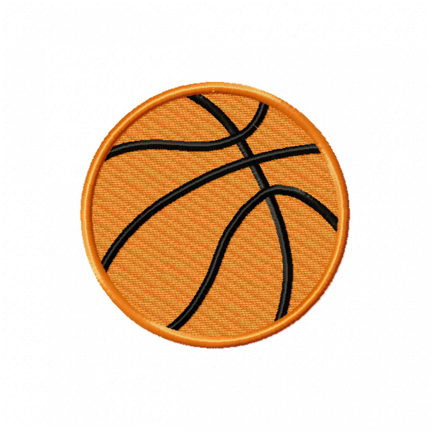 Basketball Embroidery Design 4x4 