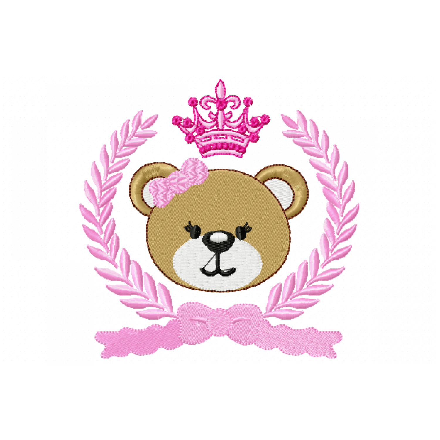 Bear face Embroidery Design