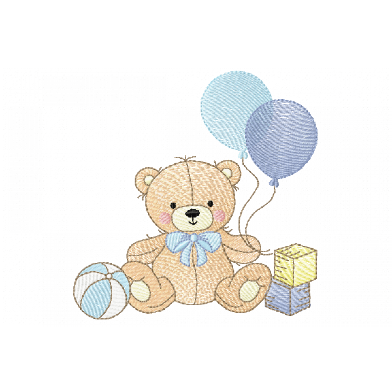 Bear birthday Embroidery Design