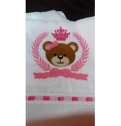 Free cute Bear Face Embroidery Design 5x7 pes jef