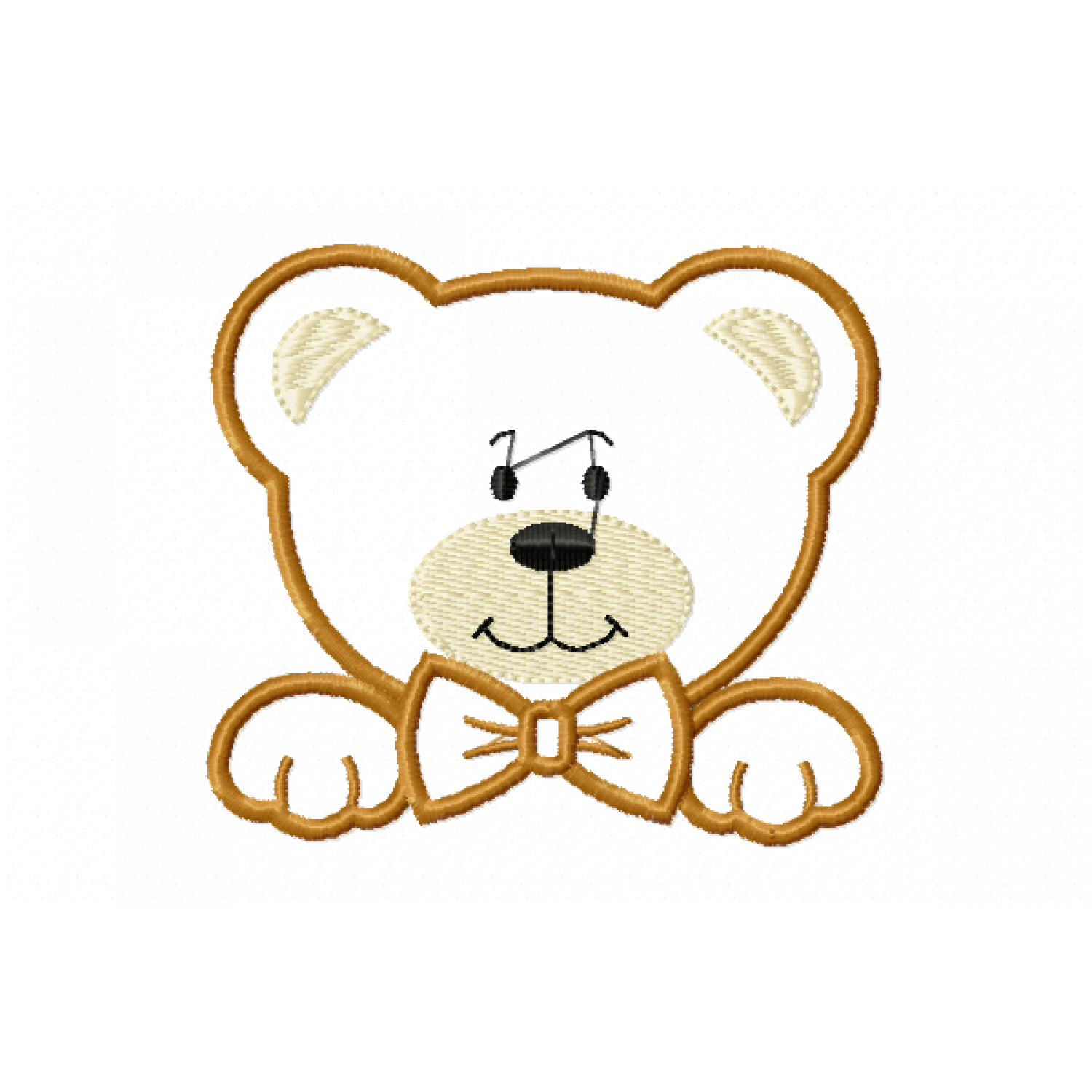 Bear Face Embroidery Design