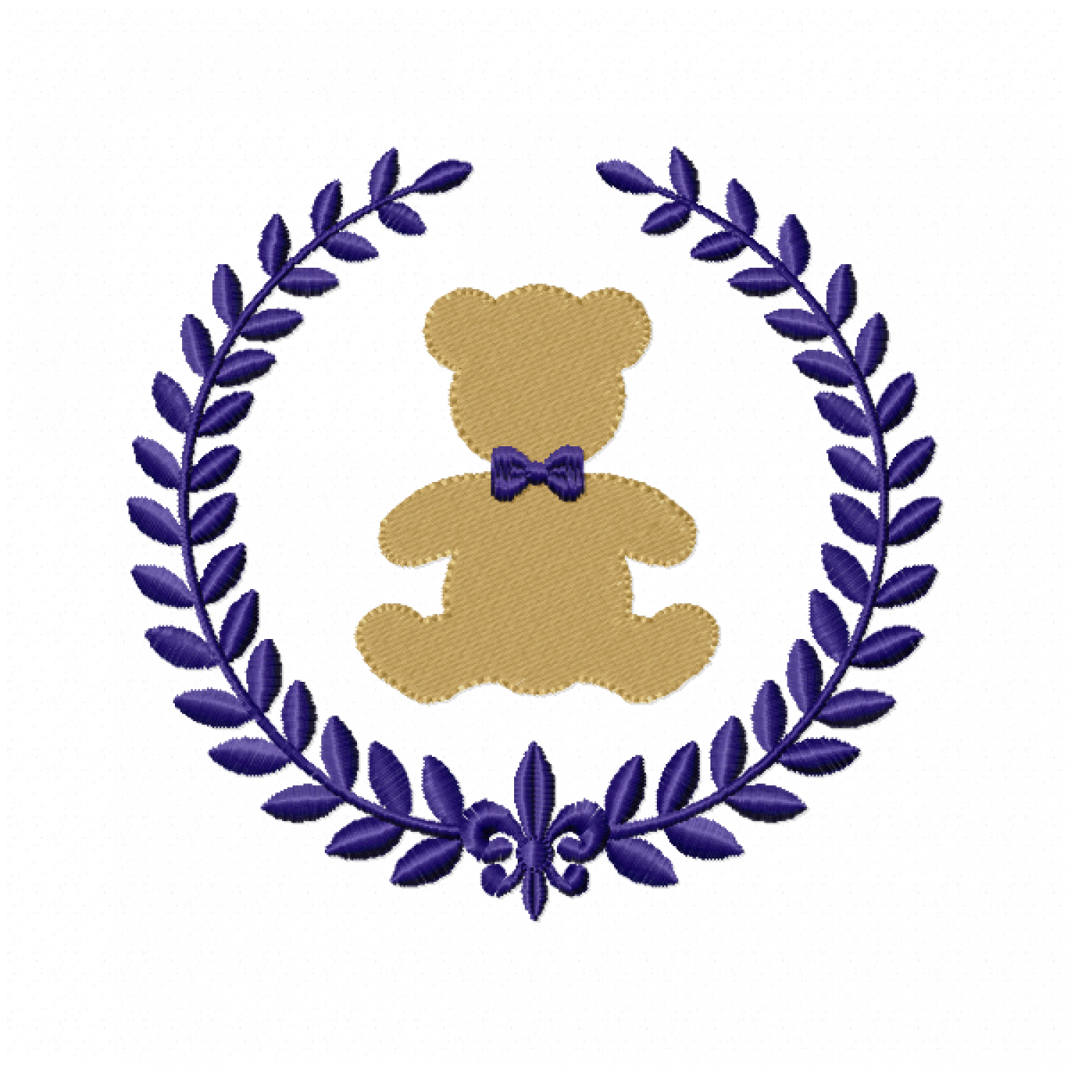Bear in Frame Embroidery Design